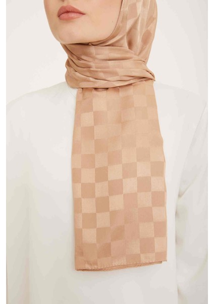 Trend Jakarlı Koyu Camel Dama Desen Diamond şal 2 - 4662 fiyatları