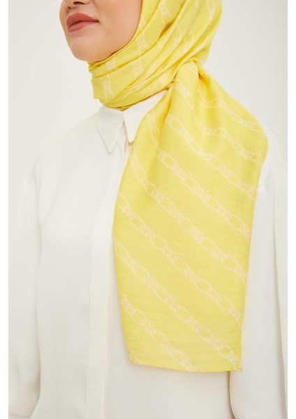 Trend Pure Sarı Zincir Desen Şal 16 - 23061 fiyatları