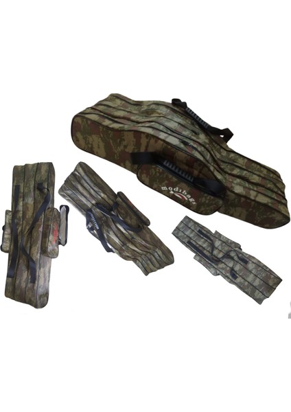 130 cm 3 Göz Olta Kamış Çantası Makinayı Sökmeden 6 Adet Olta Sığar