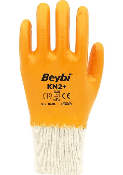 Pamuk-Nitril Tam Kaplama İş Eldiveni Kn2+ No: 10 - 12 Çift fiyatları