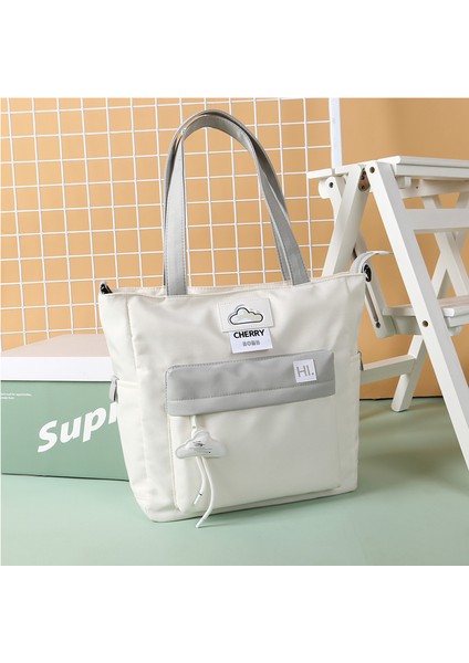 Yaz Taze ve Sevimli Çanta Çantası Büyük Kapasiteli Basit Öğrenci Özel Ders Çantası (Yurt Dışından)