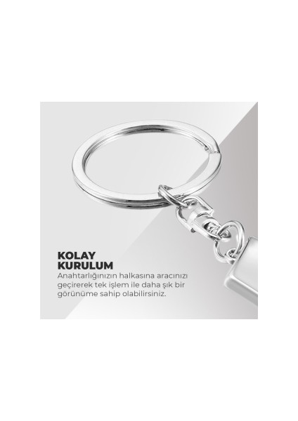 Gtı Motosport Uyumlu 3D Metal Paslanmaz Metal Araç Otomotiv Anahtarlığı - Kırmızı fiyatları