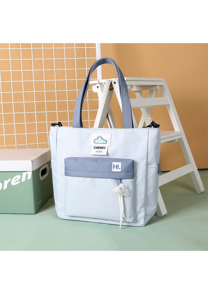 Yaz Taze ve Sevimli Çanta Çantası Büyük Kapasiteli Basit Öğrenci Özel Ders Çantası (Yurt Dışından)
