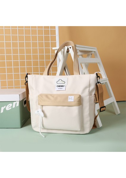 Yaz Taze ve Sevimli Çanta Çantası Büyük Kapasiteli Basit Öğrenci Özel Ders Çantası (Yurt Dışından)