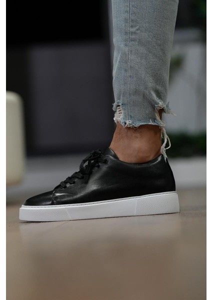 Marcellus Model Gerçek Deri Erkek Siyah Casual Ayakkabı - Erkek Siyah Sneaker indirimleri