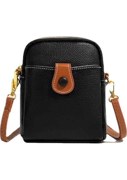 Moda Çapraz Vücut Küçük Çanta, Birinci Katman Dana Derisi Bozuk Para Cüzdanı, Niş Kadın Çantası (Yurt Dışından)