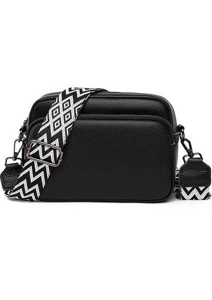 Büyük Kapasiteli Tek Omuz Crossbody Çanta Kadın Ilk Katman Inek Derisi Küçük Kare Çanta (Yurt Dışından)