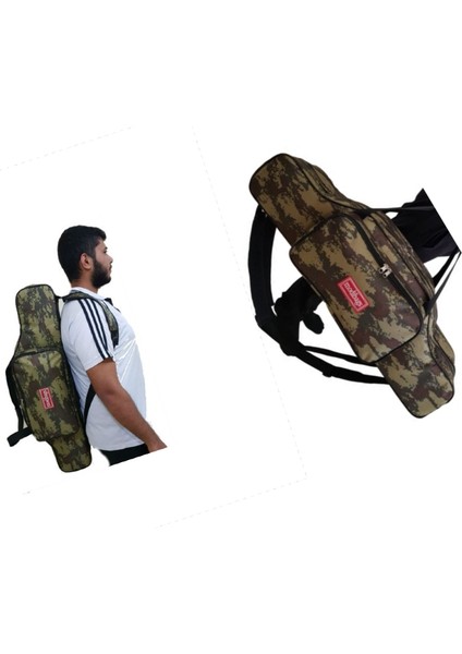Kamuflaj 135CM 2 Gözlü Lüx Olta Çantası