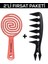 Antistatik 044 Geniş Aralıklı Wax Tarağı + 3 Boyutlu Açma Tarama Tarak Saç Fırçası 2'Li Set 1