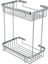 P10-029 Paslanmaz Çelik 2 Katlı Taci 23X15 cm Şampuanlık Köşe Süngerlik 5