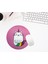 Baskıtech Unicorn Kedi Baskılı Yuvarlak Mouse Pad 1