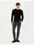 Pierre Cardin Erkek Siyah Slim Fit Bisiklet Yaka Triko Kazak 50279261-VR046 4