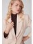 Tek Düğme Vatkalı Oversize Blazer Ceket 4