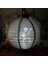 Halloween 20 cm LED IşıklıİskeletDesenli Siyah Renk Kağıt Japon Feneri 1ADET 3