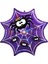 Mor Renk Spider Web Örümcek Ağı Şeklinde 65X54 cm Halloween Folyo Balon 1 Adet 1