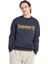 Embroidery Logo Brush Back Erkek Lacivert Sweatshirt 1