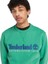 Embroidery Logo Brush Back Erkek Yeşil Sweatshirt 1