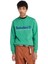 Embroidery Logo Brush Back Erkek Yeşil Sweatshirt 3