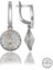 Swarovski Crystal Taşlı 925 Ayar Gümüş Beyaz Sallantılı Kadın Küpe 1