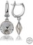 Swarovski Crystal Taşlı 925 Ayar Gümüş Beyaz Sallantılı Kadın Küpe 1