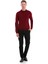 Bordo Regular Fit Düz Polo Yaka Triko Kazak 2