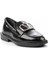 Siyah Kırışık Rugan Kadın Loafer Ayakkabı K01915050208 3