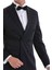 Lacivert Slim Fit Düz Sivri Yaka Klasik Kruvaze Smokin Damatlık 4