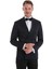 Lacivert Slim Fit Düz Sivri Yaka Klasik Kruvaze Smokin Damatlık 5