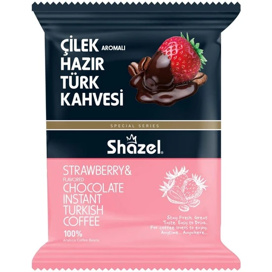 Shazel Çilekli Hazır Türk Kahvesi 100 G x 6 Adet