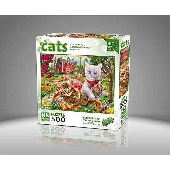 Ks Games Cats On The Farm 500 Parça Puzzle