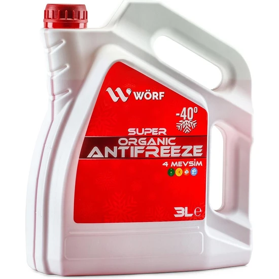 Wörf Organik Kırmızı 3 Lt Antifriz -40°c Korozyon Önleyici