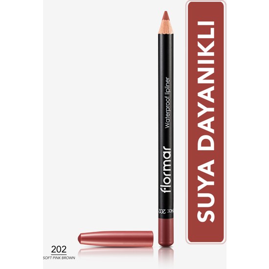 Yoğun Renk Veren Suya Dayanıklı Mat Dudak Kalemi (202 Soft Pink Brown) 8690604111022