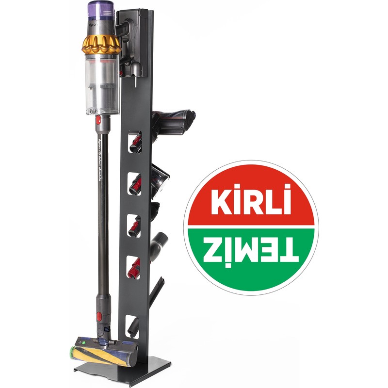 Thorqtech Dyson Uyumlu Dikey Süpürge Standı Siyah Renk V15 - V12 - V11 - V10 - V8 Modellere Uyumlu - En Uygun Fiyatlarla Piinti'de