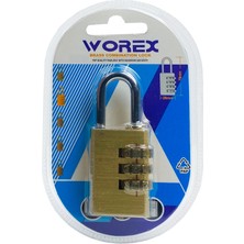 Worex 3 Şifreli Prinç Asma Kilit 50 mm