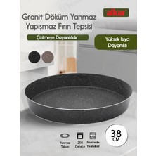 Fithome Granit Döküm Yuvarlak Fırın Tepsi Yanmaz Yapışmaz Yüksek Isıya Dayanıklı