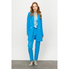 Ekol Blazer Kadın Ceket Mavi