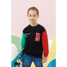 Hopi Kids Erkek Çocuk Bisiklet Yaka Önden Düğmeli Içi Şardonlu Cepli Kolej Hırka - Kırmızı - 7-8 Yaş