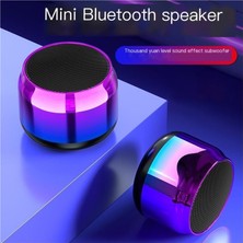 Kangrui-HB Mini Küçük Çelik Top Araba Bluetooth Hoparlör Taşınabilir Açık Taşınabilir Bilgisayar Hediye Ses (Yurt Dışından)