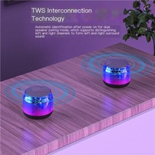 Kangrui-HB Mini Küçük Çelik Top Araba Bluetooth Hoparlör Taşınabilir Açık Taşınabilir Bilgisayar Hediye Ses (Yurt Dışından)