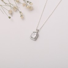 Vetro Silver Kadın 925 Ayar Gümüş Baget Kolye