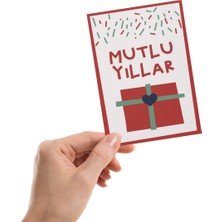 Tabby Design Mutlu Yıllar Motto Kartı / Kartpostal