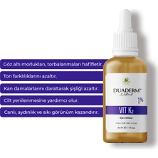 Duaderm Sıkılaştırıcı, Aydınlatıcı Vit K2 Gözaltı Serumu (Coffeine + 1 Vitamin K2 ) 30ml