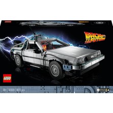 LEGO® Geleceğe Dönüş Zaman Makinesi 10300 - Back To The Future Hayranı Yetişkinler için Koleksiyonluk ve Sergilenebilir Yaratıcı Model Yapım Seti (1872 Parça)