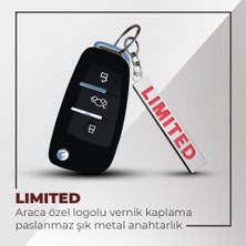 C9 Limited Uyumlu 3D Metal Paslanmaz Metal Araç Otomotiv Anahtarlığı - Kırmızı