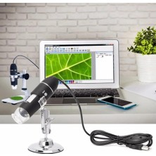 Barışhan Medikal Dijital Mikroskop Usb/type-C 1600X X4 Zoom 8 LED Işık Büyüteç Lehimleme Tamir Onarım Büyüteç