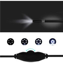 Barışhan Medikal Otoskop Kulak Içi Kamera Usb/otg Endoskop Bağlantılı 6 LED Işık Ayarlı Endoskop 5,5mm Video Fotoğraf