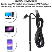 Barışhan Medikal Otoskop Kulak Içi Kamera Usb/otg Endoskop Bağlantılı 6 LED Işık Ayarlı Endoskop 5,5mm Video Fotoğraf