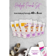 Lux Disk Kare Makyaj Pamuğu 40' Lı x 6 Adet ve Hediyeli