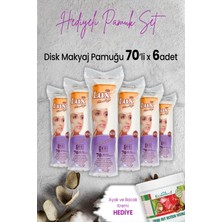 Lux Disk Makyaj Pamuğu 70'li x 6 Adet ve Hediyeli