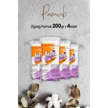 Lux Zigzag Pamuk 200 gr x 4 Adet Hidrofil Pamuk Kişisel Hijyen ve Makyaj Temizliği İçin